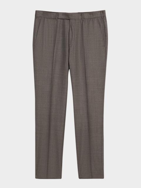 ZEGNA Men's Wool Sharkskin Modern Fit Trousers