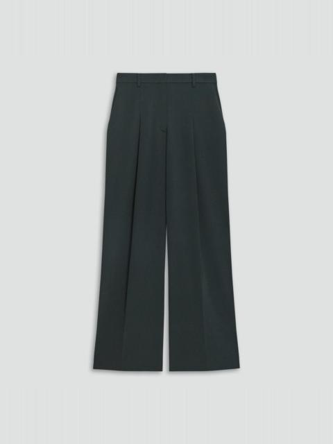 Pleated Wide-Leg Pant in Admiral Crepe