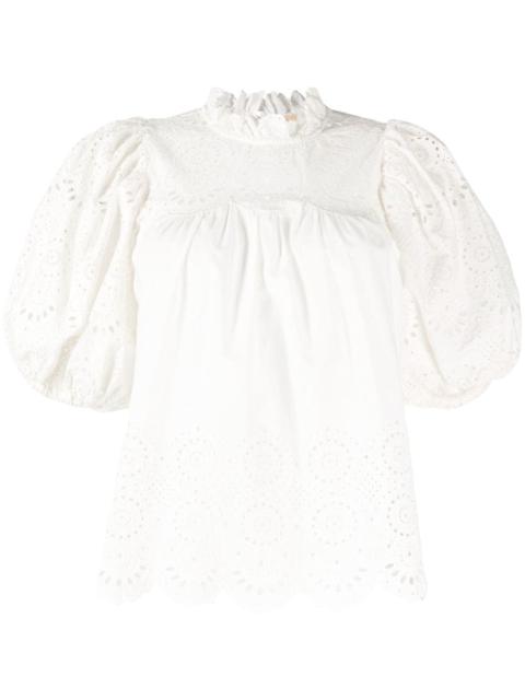 ULLA JOHNSON puff-sleeve cotton blouse
