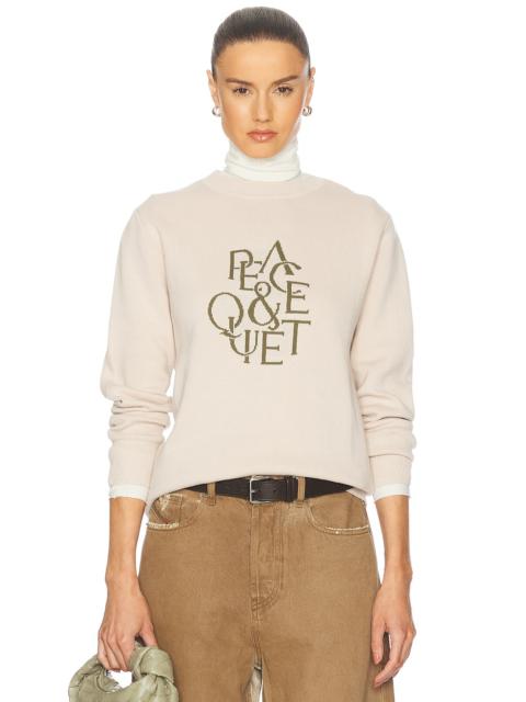 Museum of Peace & Quiet Serif Jacquard Sweater