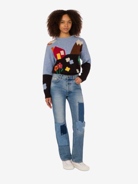 Moschino PATCHWORK DENIM PANTS