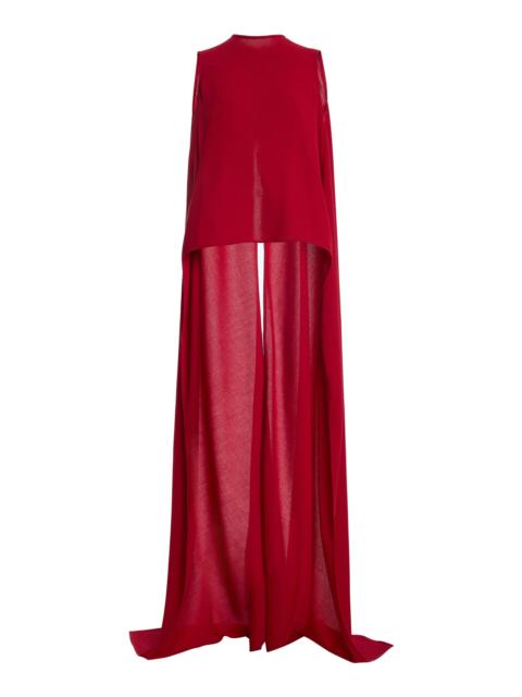 MICHAEL KORS COLLECTION Sleeveless Virgin-Wool Top red
