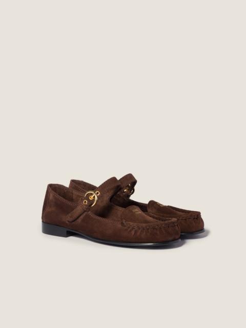 Miu Miu Suede loafers with buckle