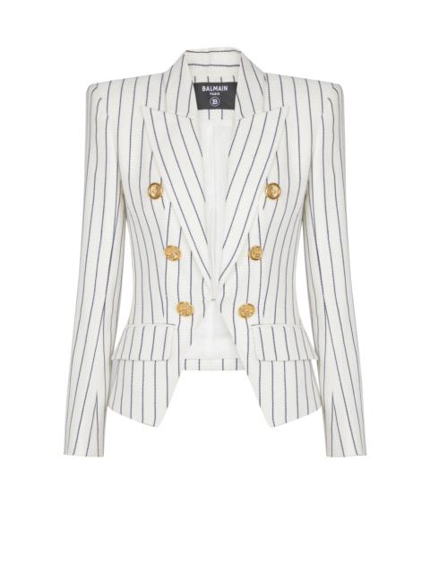 Balmain 6-button pinstripe jacket