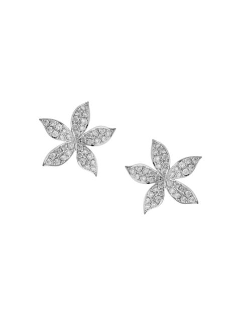 ILEANA MAKRI Women's Blossom Waterfall Flower 18K White Gold & 0.19 TCW Diamond Stud Earrings - White Gold