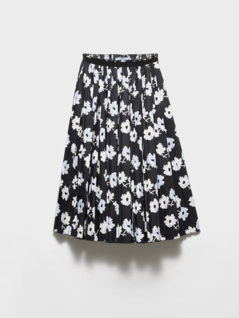 Prada Pleated poplin skirt