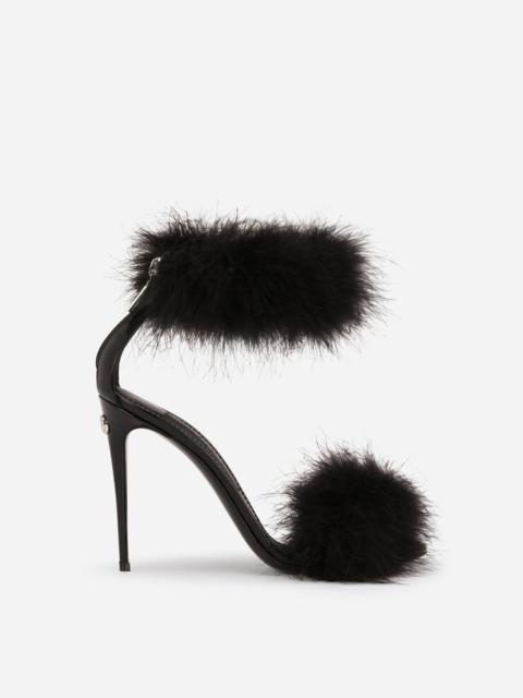 Marabou sandals