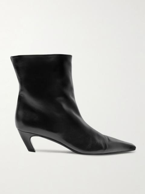 KHAITE Arizona leather ankle boots Black