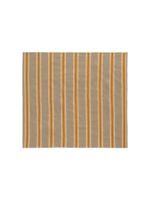 Striped Organic Cotton-Silk Scarf neutral
