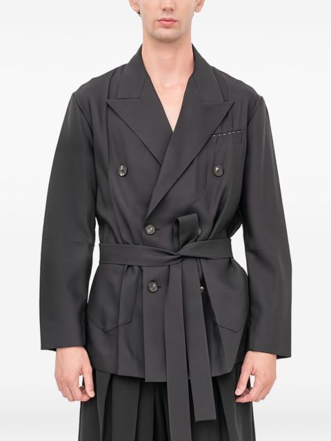 SETCHU Origami double-breasted belted blazer