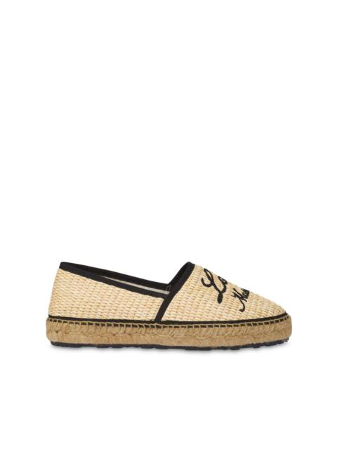 Moschino logo-embroidered espadrilles