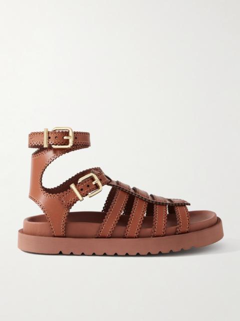 Zimmermann Goldie Leather Platform Sandals