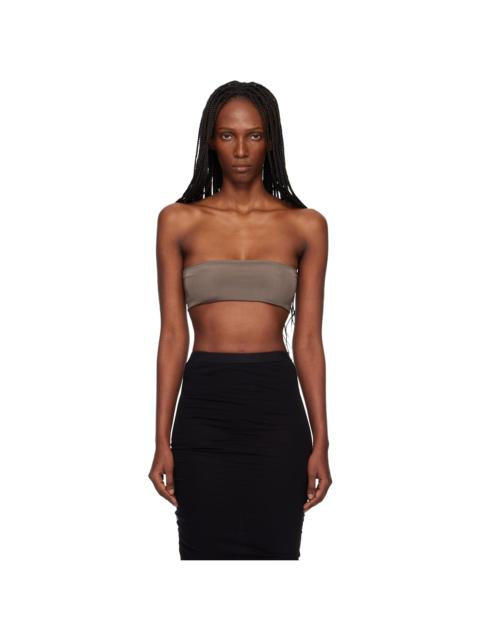 Rick Owens Gray Temple Bandeau Tube Top