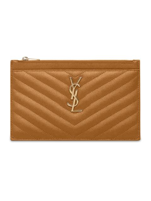 MONOGRAMME BILL POUCH | NATURAL DARK/GOLD