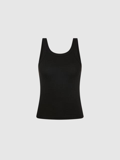 ST. AGNI Organic Cotton Racer Singlet - Jet Black