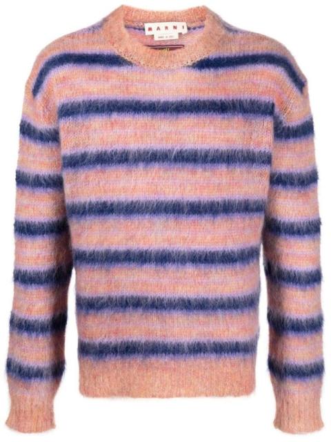 Marni striped mohair-blend jumper