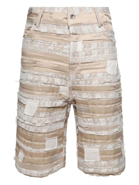 WHO DECIDES WAR panelled shorts