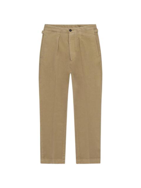 FORTELA Oklahoma front-pleated waist-adjuster trousers