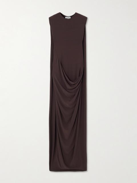 Jean Paul Gaultier Draped Stretch-satin Maxi Dress
