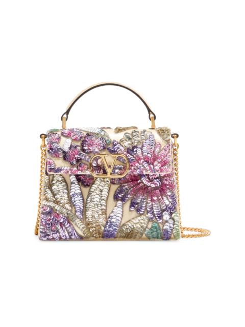Valentino Women's V-Sling Crossbody Embroidered Bag - Multicolor
