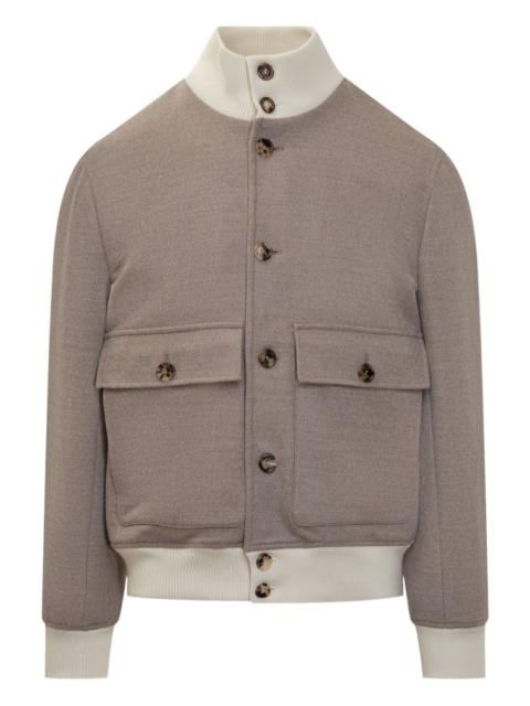 Brunello Cucinelli patch-pocket bomber jacket