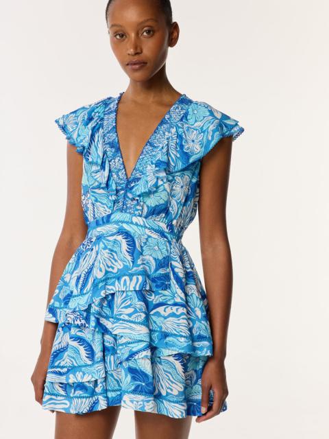 Poupette St Barth Mini Dress Carol - Blue Tiger Lily