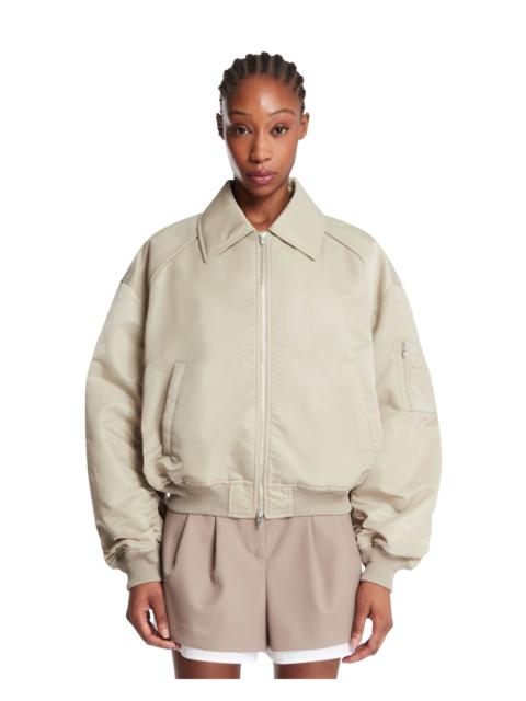 JUUN.J Beige Nylon Bomber Jacket