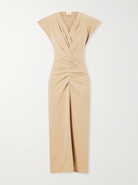 Isabel Marant Nadra Gathered Cotton Midi Dress