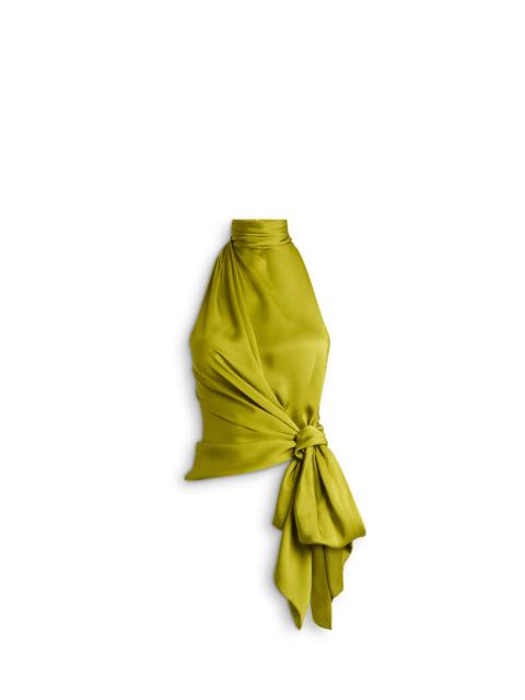 Balmain Open-back silk chiffon top