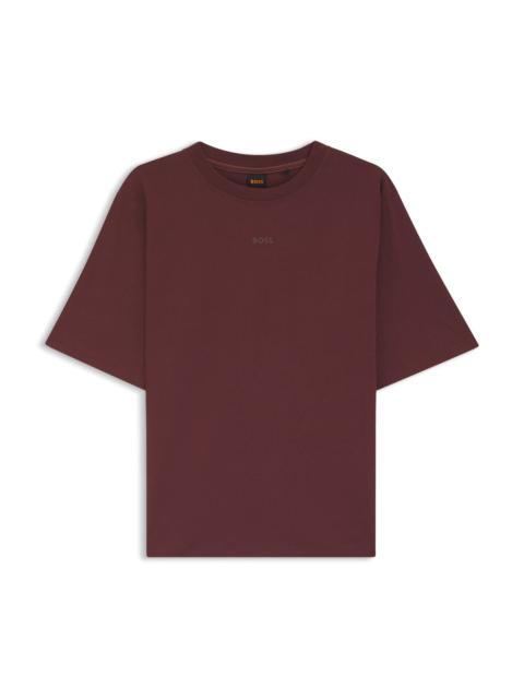 BOSS COTTON-JERSEY T-SHIRT WITH PUFF-PRINT LOGO