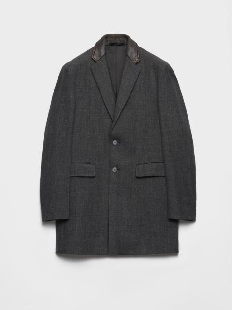 Prada Single-breasted wool blend coat