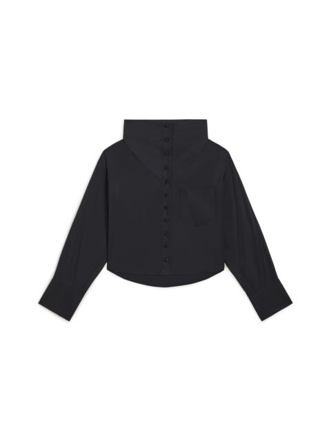 DEREK LAM 10 CROSBY BIANCA FUNNEL NECK BLOUSE
