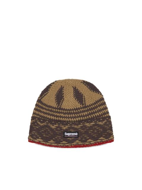 Supreme logo-patch beanies hat