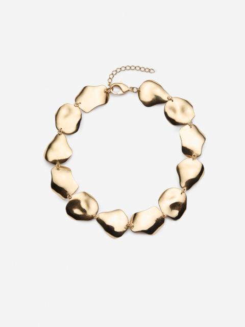 MAGDA BUTRYM Sculpted petal link necklace in gold