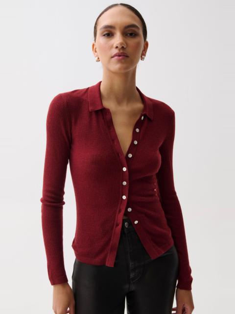PISTOLA KOREY FEATHERWEIGHT CARDIGAN - BAROLO