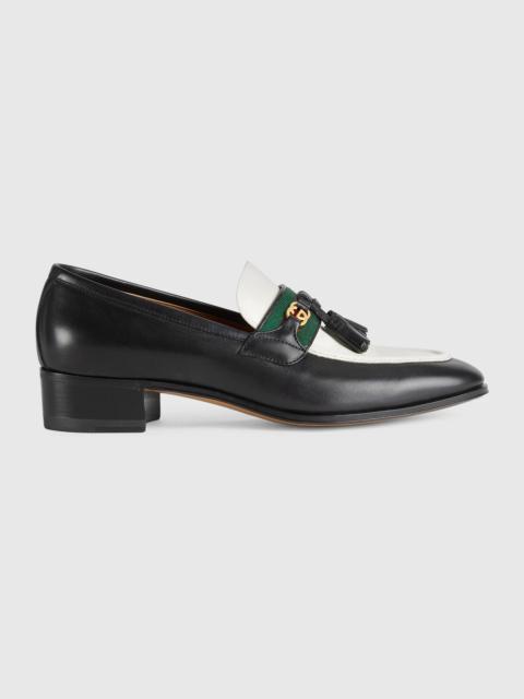 GUCCI Loafer with Web and Interlocking G