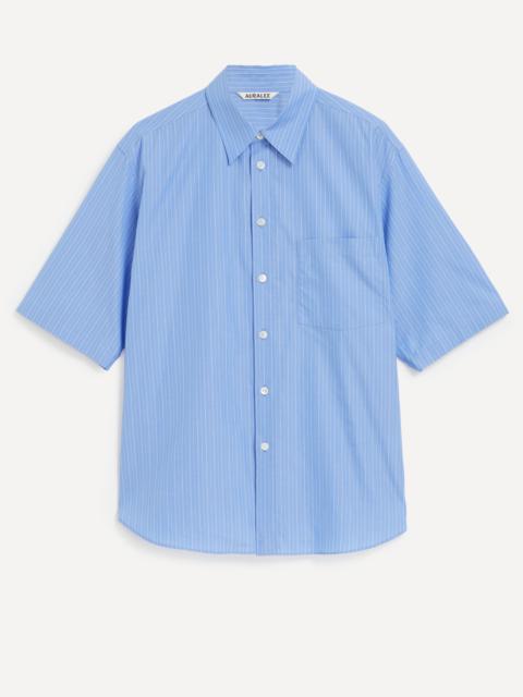 Suvin High Count Cloth Stripe Half-Sleeve Shirt