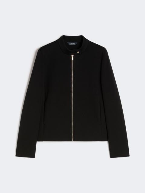 'S Max Mara Scuba jersey biker jacket - BLACK