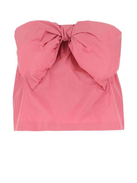 Dark pink taffeta pant-skirt