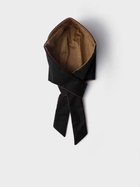 Prada Reversible Re-Nylon and camel-hair hooded scarf
