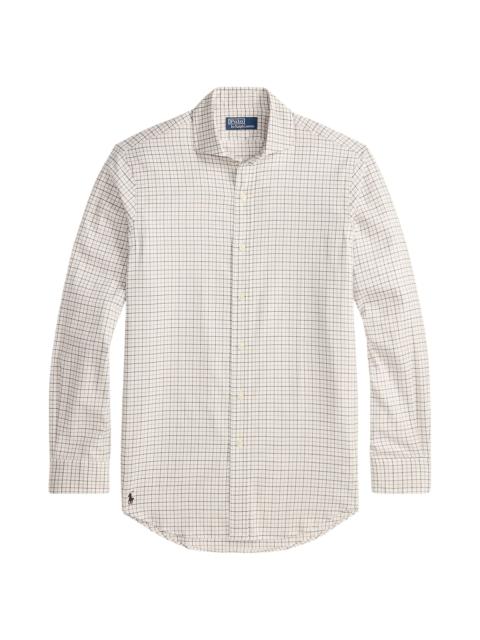 Polo Ralph Lauren Men's Grid Cotton Twill Shirt - White Khaki Multi