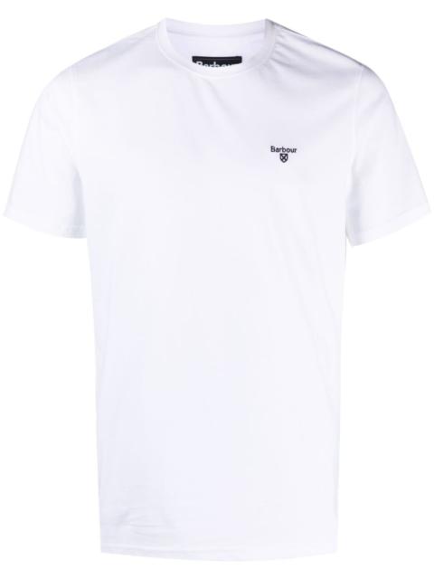 Barbour embroidered-logo cotton T-shirt