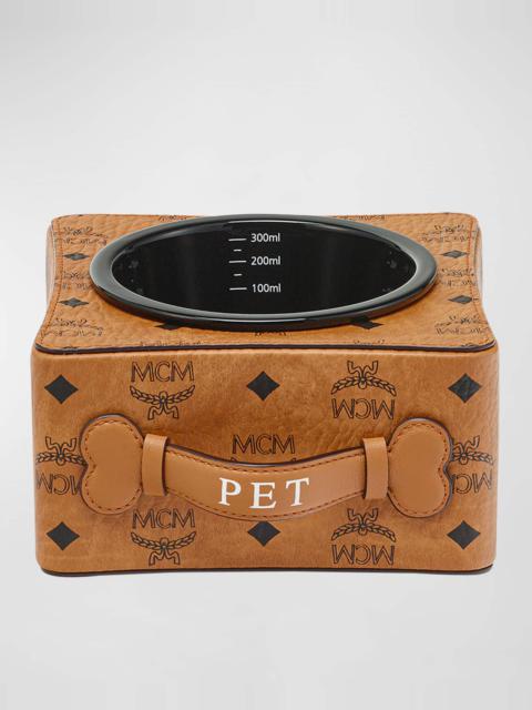 MCM Ceramic Pet Bowl and Visetos Base