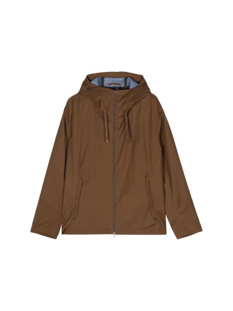 Herno wool zipped hooded jacket