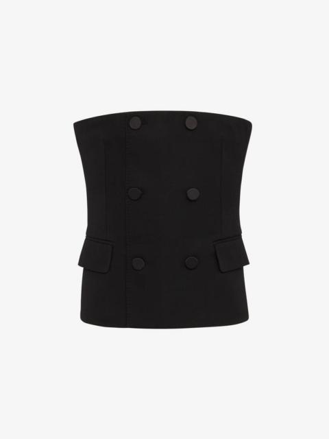 Tailored Bustier in Black