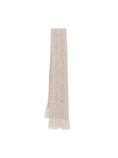 FEDELI cable-knit tassel-detail scarf