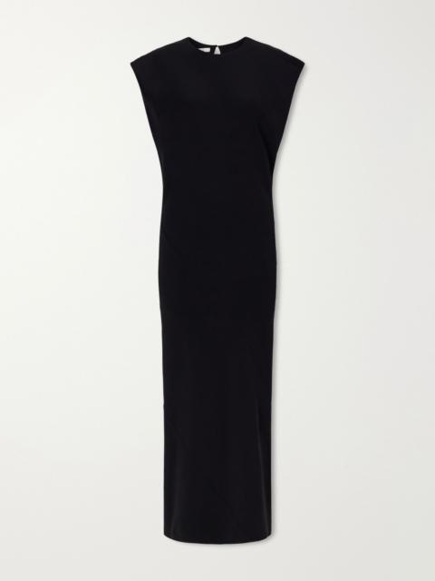 CO Shift stretch-crepe maxi dress Black