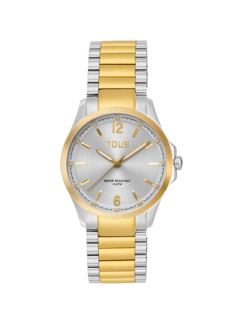 TOUS Analog Watch with steel and gold-colored steel bracelet TOUS DRIVE NEW