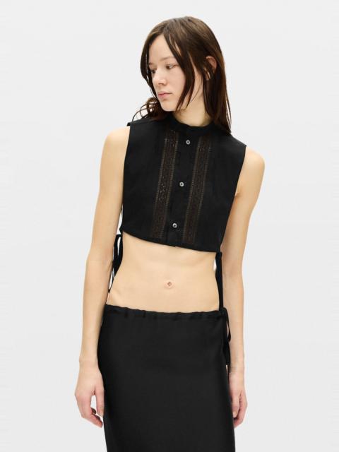 Ann Demeulemeester Moni Plastron Top With Open Sides