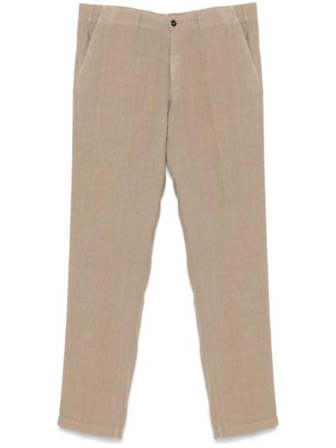CORNELIANI linen tapered-leg trousers